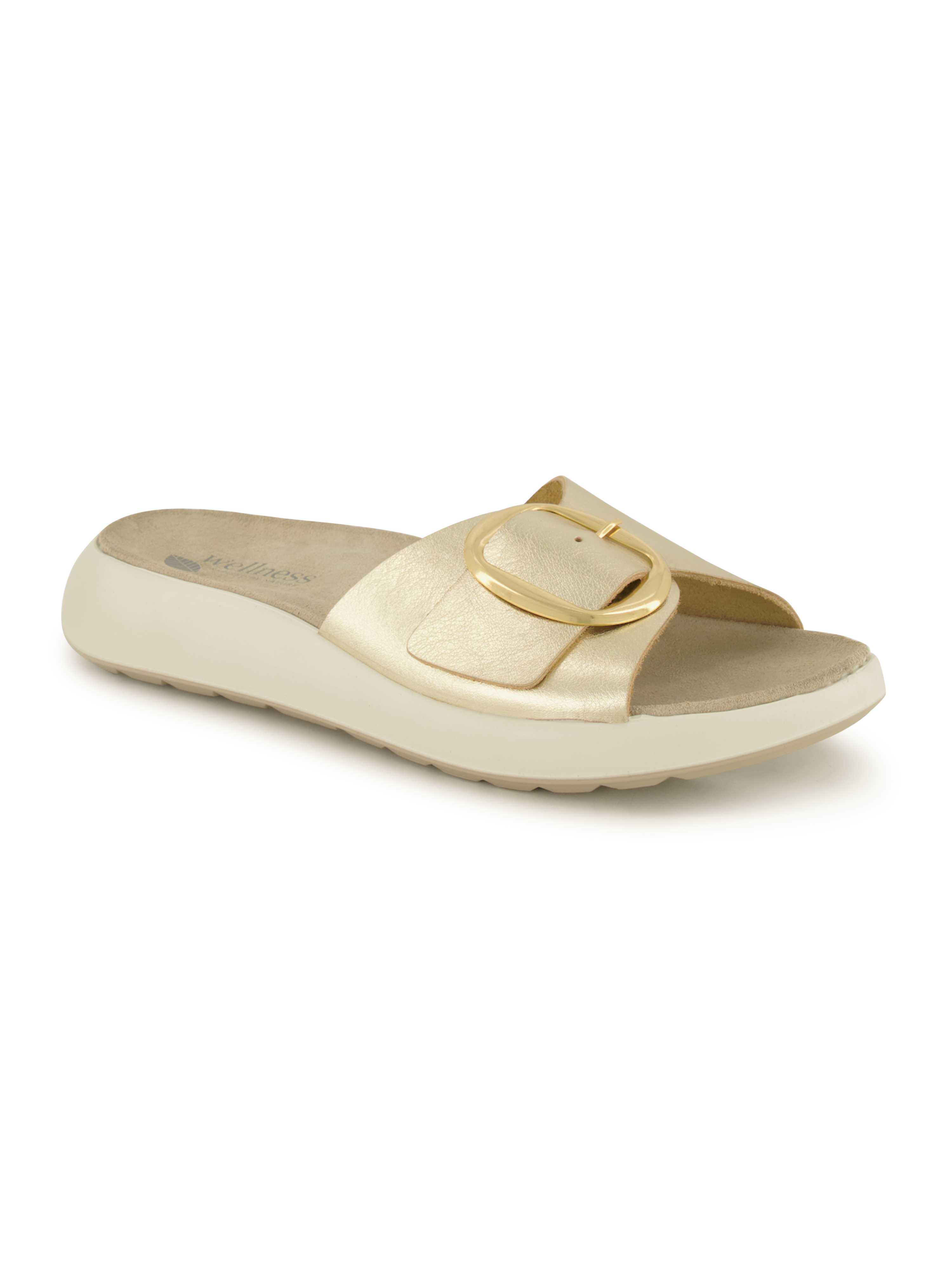Wellness Pantolette, Damen , Gold 38