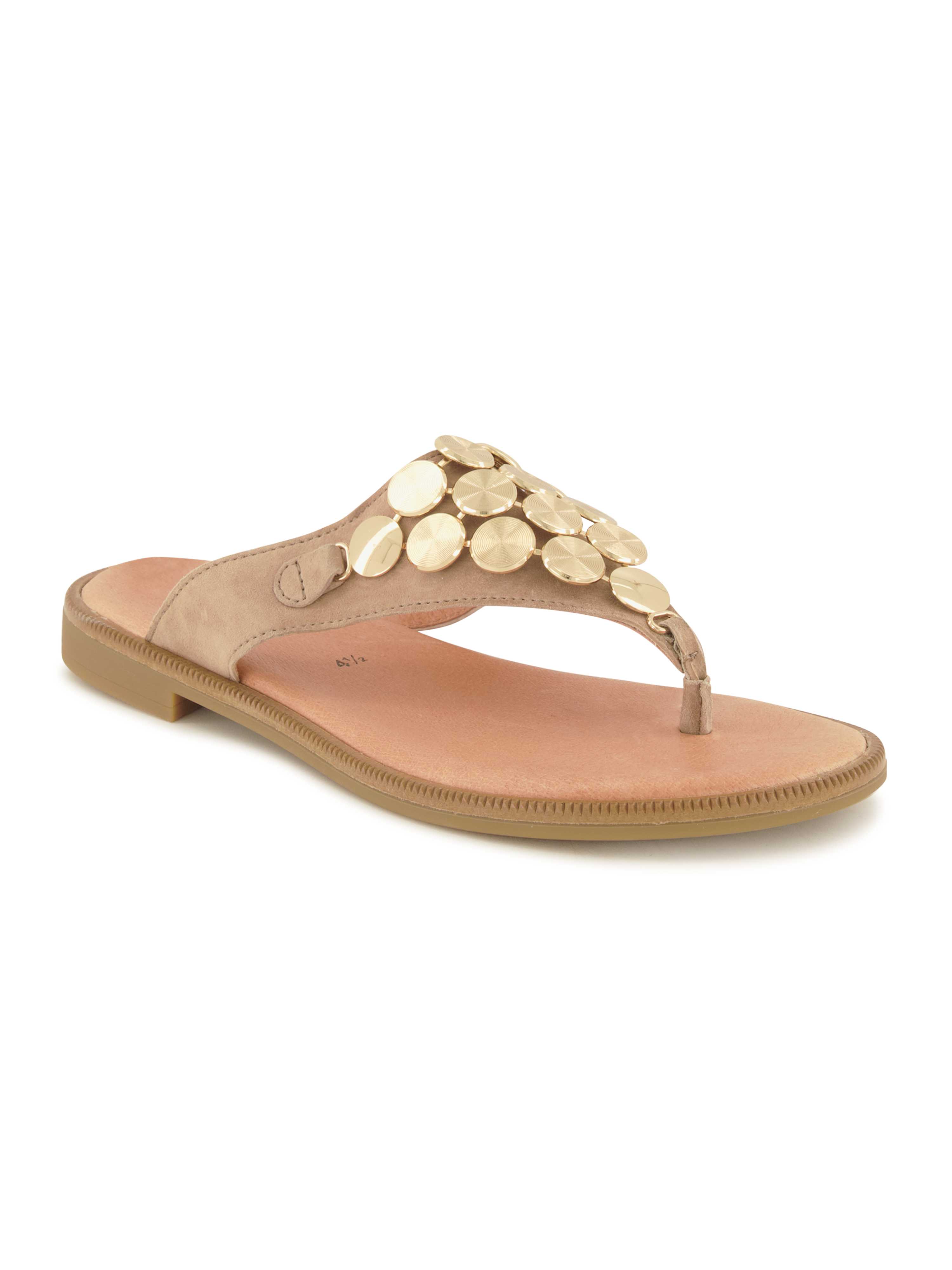Gabor Pantoletten-Zehentrenner, Damen , Beige 3.5