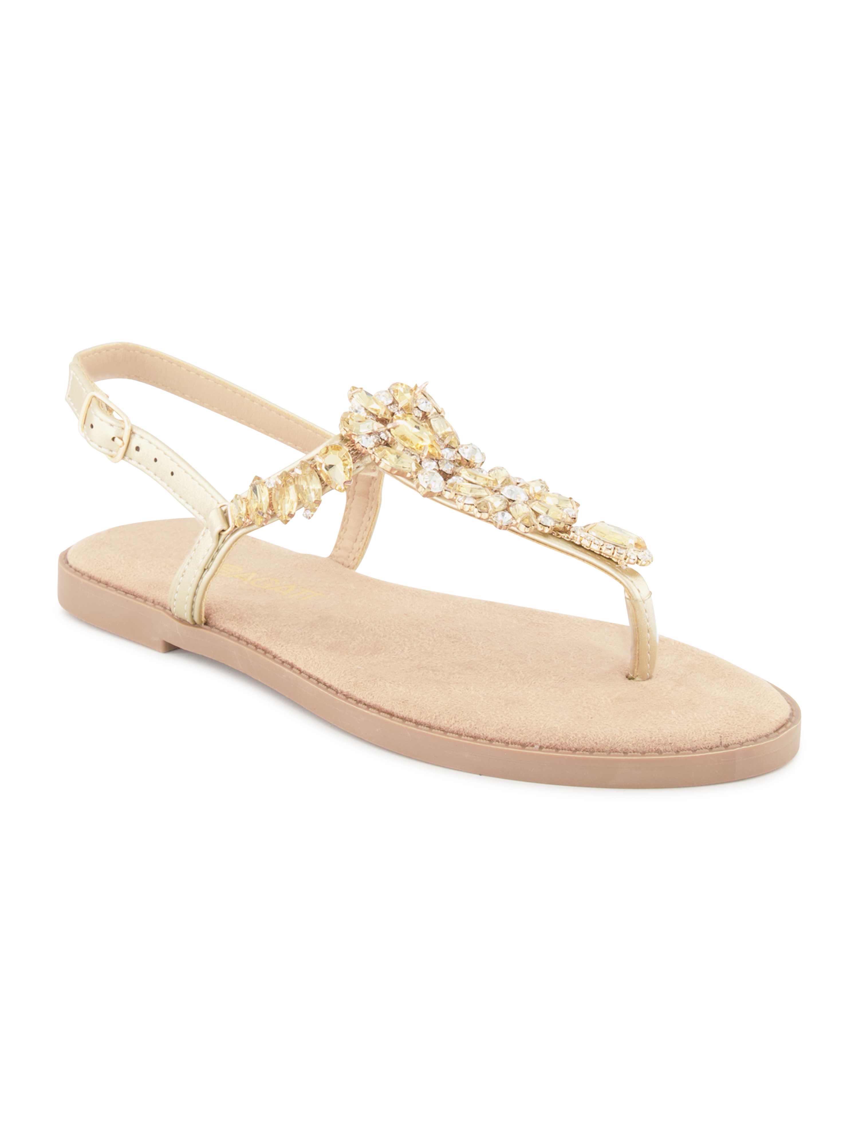 Bagatt Sandalen-Zehentrenner, Damen , Gold 36