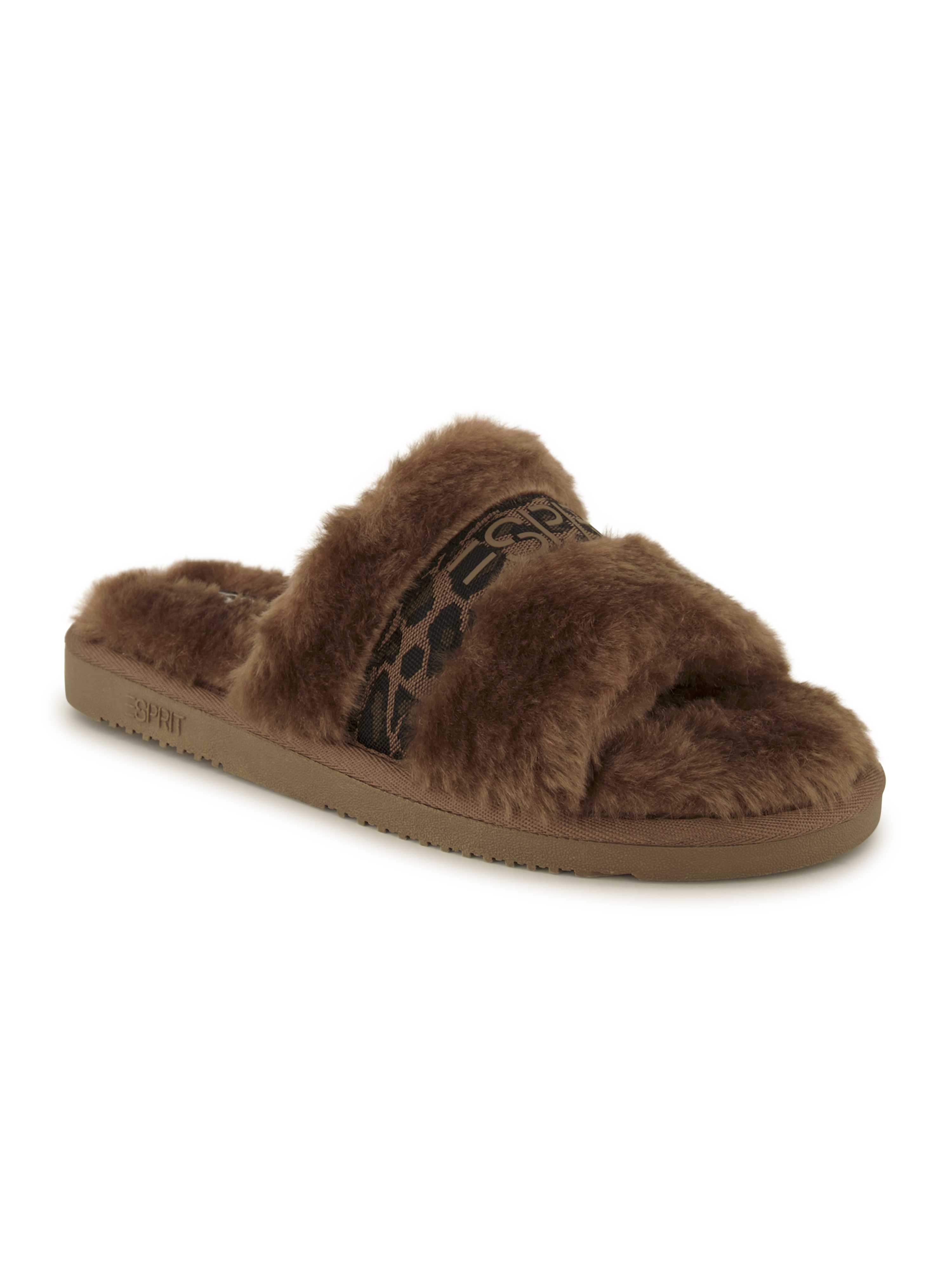 ESPRIT Offener Hausschuh, Damen , Braun 36